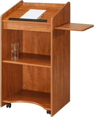 Oklahoma Sound - Wood Full Floor Lectern - 20" Deep x 25" Wide x 46" High - Best Tool & Supply