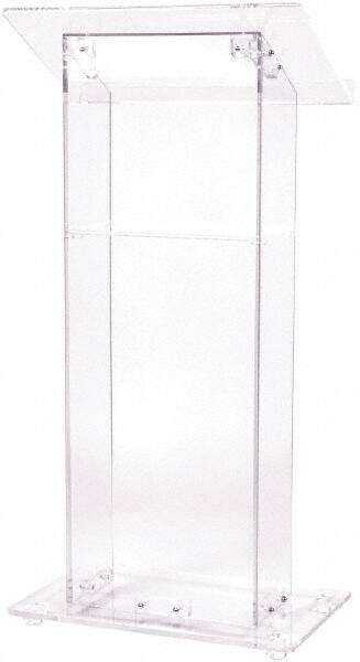 Oklahoma Sound - Acrylic Full Floor Lectern - 15" Deep x 24" Wide x 46" High - Best Tool & Supply