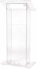 Oklahoma Sound - Acrylic Full Floor Lectern - 15" Deep x 24" Wide x 46" High - Best Tool & Supply