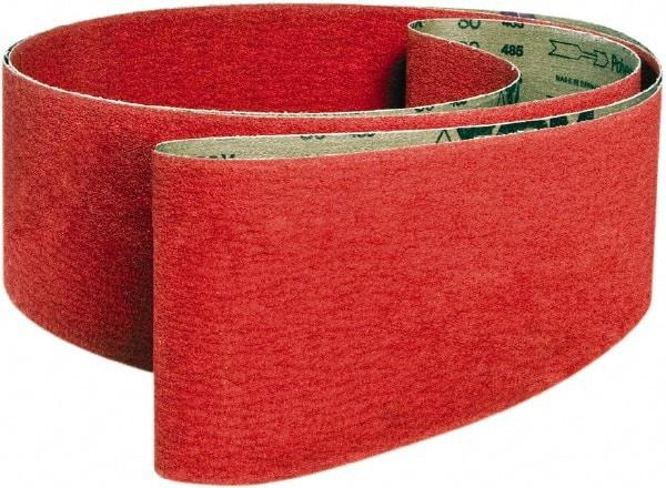 VSM - 2-1/2" Wide x 72" OAL, 24 Grit, Ceramic Abrasive Belt - Ceramic, Coarse, Coated, X Weighted Cloth Backing, Wet/Dry - Best Tool & Supply