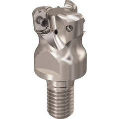 Seco - R217.21.RE 12mm Threaded Shank Milling Tip Insert Holder & Shank - 1.181102" Projection, 1" Neck Diam, M12 Neck Thread, 25mm Nose Diam, 30mm OAL, Tool Steel Tool Holder - Best Tool & Supply