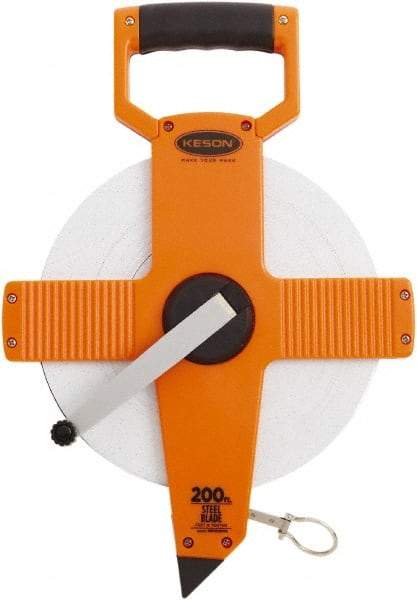 Keson - 200' x 3/8" Tape Measure - 1/10 & 1/100" Graduation - Best Tool & Supply