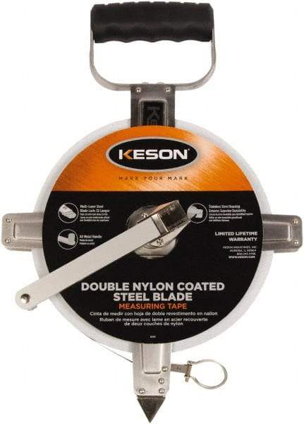 Keson - 100' x 3/8" Tape Measure - 1/10 & 1/100' Graduation - Best Tool & Supply