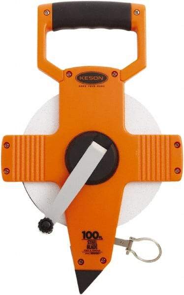 Keson - 100' x 3/8" Tape Measure - 1/10 & 1/100" Graduation - Best Tool & Supply