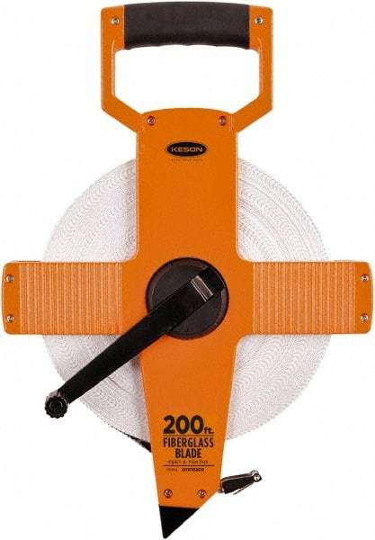 Keson - 200' x 1/2" Tape Measure - 1/10 & 1/100" Graduation - Best Tool & Supply