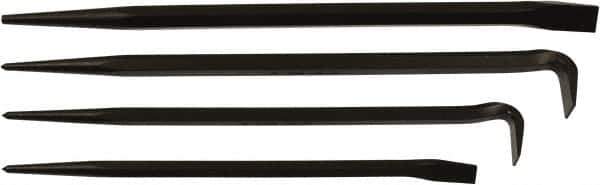 Mayhew - 4 Piece Line-Up & Rolling Head Pry Bar Set - Includes 14, 16, 18 & 20" Lengths - Best Tool & Supply