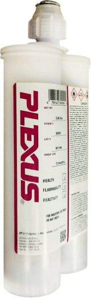 Plexus - 400 mL Cartridge Two Part Adhesive - 3 to 6 min Working Time, 60°F - Best Tool & Supply