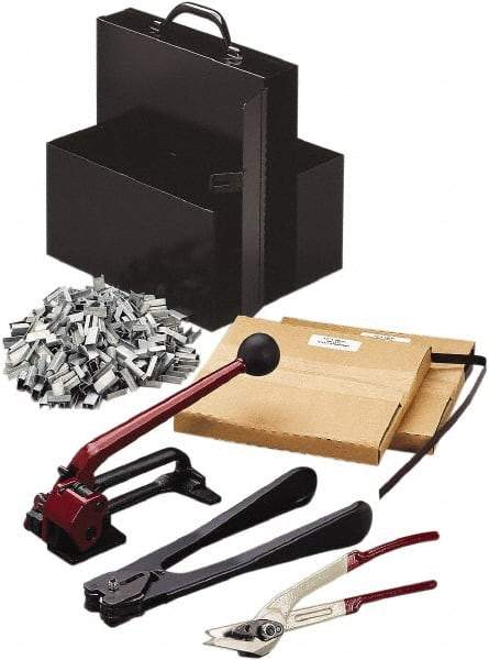 Nifty Products - Strapping Kits Type: Portable Strapping Kit Contents: (2)Steel Coils; Galvanized Steel Seals; Steel Cutter; 3/4" Crimper - Best Tool & Supply