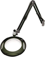 O.C. White - 43 Inch, Spring Suspension, Clamp on, LED, Racing Green, Magnifying Task Light - 8 Watt, 7.5 and 15 Volt, 2x Magnification, 5-1/4 Inch Wide, 7-1/2 Inch Long - Best Tool & Supply