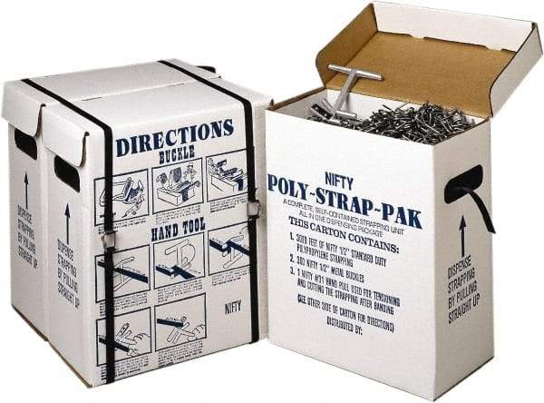 Nifty Products - Strapping Kits Type: Portable Strapping Kit Contents: Metal Buckles; Hand Pull Tool - Best Tool & Supply