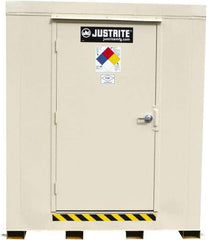 Justrite - 9 Drum, 155 Gal Sump Capacity, Locker - 7.91' Long x 7-1/2' Wide x 8.08' High, Galvanized Steel - Best Tool & Supply