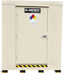 Justrite - 6 Drum, 105 Gal Sump Capacity, Locker - 7.91' Long x 5-1/2' Wide x 8.08' High, Galvanized Steel - Best Tool & Supply