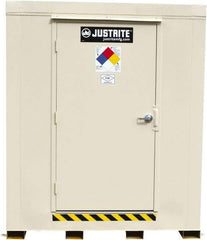 Justrite - 2 Drum, 88 Gal Sump Capacity, Locker - 6' Long x 3-1/2' Wide x 6.25' High, Galvanized Steel - Best Tool & Supply