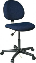 Bevco - 17 to 22" High Adjustable Height Swivel Stool - 25" Wide x 25" Deep, Conductive Cloth Seat, Navy - Best Tool & Supply