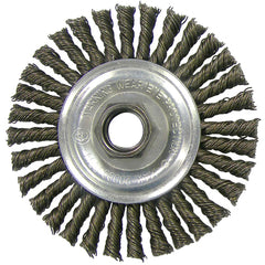‎Vortec Pro 6″ Knot Wire Wheel, Standard Twist, .025″ Steel Fill, 5/8″-11 UNC Nut, Retail Pack - Best Tool & Supply