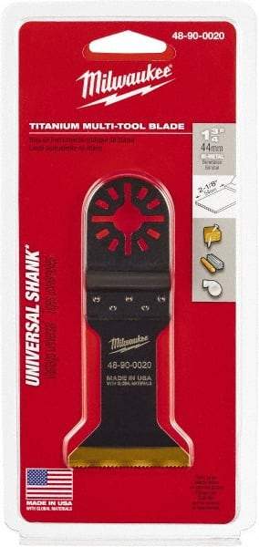 Milwaukee Tool - Rotary Multi-Material Blade - 1-3/4" Cutting Diam, TiAlN Finish, Use with Milwaukee Multi-Tool - Best Tool & Supply