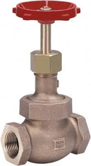 Milwaukee Valve - 1/4" Pipe, Threaded (NPT) Ends, Bronze Integral Globe Valve - Bronze Disc, Union Bonnet, 600 psi WOG, 300 psi WSP, Class 300 - Best Tool & Supply