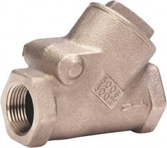 Milwaukee Valve - 1-1/2" Bronze Check Valve - Check Valve, Threaded (NPT), 600 WOG - Best Tool & Supply