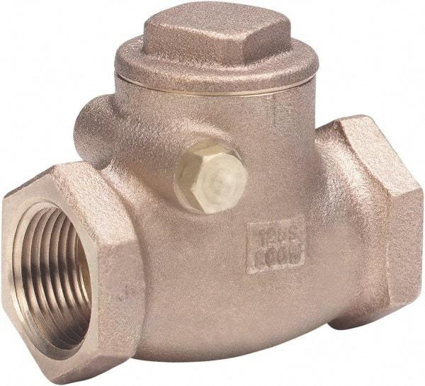 Milwaukee Valve - 3/4" Bronze Check Valve - Check Valve, Threaded (NPT), 200 WOG - Best Tool & Supply