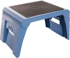 Cramer - 11" High, Navy Folding Step Stool - High Density Plastic, 250 Lb Capacity, Type I Industry Rating - Best Tool & Supply