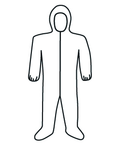 White SMMMS Coverall w/ Zipper Front, Hood, Boots & Elastic Wrists Large - Best Tool & Supply