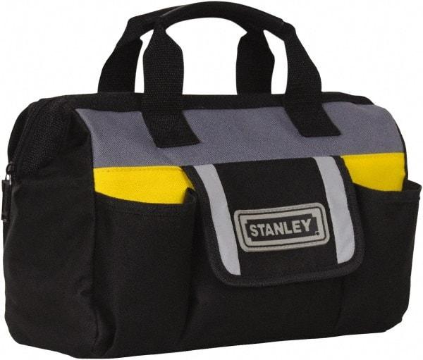 Stanley - Black & Yellow Polyester Tool Bag - 12" Wide x 5" Deep x 10" High - Best Tool & Supply