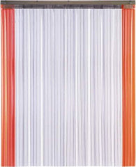 TMI, LLC - 14' Door Width x 12' Door Height PVC Ribbed with Reinforced Bonded Bead (Style) Armor Bond Strip Door Kit - 12" Strip Width x 0.108" Strip Thickness, Clear, 67% Overlap - Best Tool & Supply