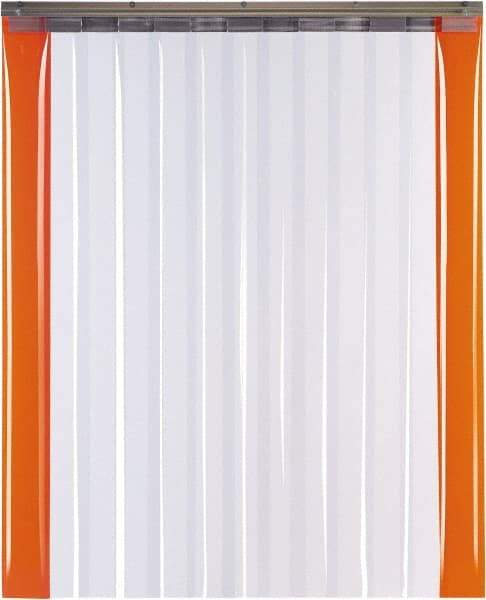 TMI, LLC - 10' Door Width x 10' Door Height PVC Smooth with Reinforced Bonded Bead (Style) Armor Bond Strip Door Kit - 12" Strip Width x 1/8" Strip Thickness, Clear, 67% Overlap - Best Tool & Supply