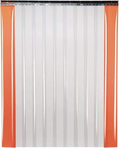 TMI, LLC - 4' Door Width x 8' Door Height PVC Smooth Strip Door Kit - 8" Strip Width x 0.08" Strip Thickness, Clear - Best Tool & Supply