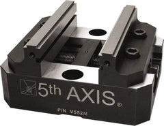 5th Axis - 125mm Jaw Width, 74mm High x 125mm Long x 125mm Wide Vise - For Use with 5 Axis Workholding Systems - Best Tool & Supply