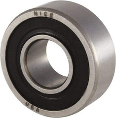 Nice - 3/8" Bore Diam, 29/32" OD, Double Seal Precision Ground Radial Ball Bearing - 5/16" Wide, 1 Row, Round Bore, 300 Lb Static Capacity, 698 Lb Dynamic Capacity - Best Tool & Supply