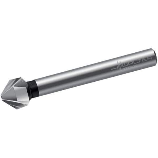 Walter-Titex - 8.3mm Head Diam, 6mm Shank Diam, 3 Flute 90° High Speed Steel Countersink - Bright Finish, 50mm OAL, Single End, Straight Shank, Right Hand Cut - Best Tool & Supply