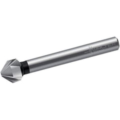 Walter-Titex - 7mm Head Diam, 6mm Shank Diam, 3 Flute 90° High Speed Steel Countersink - Bright Finish, 50mm OAL, Single End, Straight Shank, Right Hand Cut - Best Tool & Supply