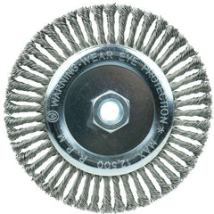 Vortec Pro 6″ Knot Wire Wheel, Stringer Bead Twist, .020″ Steel Fill, 5/8″-11 UNC Nut - Best Tool & Supply
