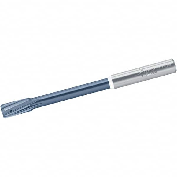 Chucking Reamer: 0.1583″ Dia, 2.9528″ OAL, 0.4724″ Flute Length, Straight Shank, Solid Carbide 4 Flute, RH