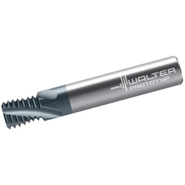 Walter-Prototyp - 0.1417" Cutting Diam, 3 Flute, Solid Carbide Helical Flute Thread Mill - Internal Thread, 5/16" LOC, 54mm OAL, 6mm Shank Diam - Exact Industrial Supply