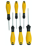 6 Piece - T6; T8; T9; T10; T15; T20 - Torx ESD Safe SoftFinish® Cushion Grip Screwdriver Set - Best Tool & Supply