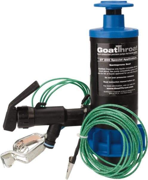 GoatThroat Pumps - 3/8" Outlet, 4 GPM, Polypropylene Hand Operated Transfer Pump - 56" OAL, For up to 55 Gal Drums, For Class I & II Flammable & Combustible Liquids - Best Tool & Supply