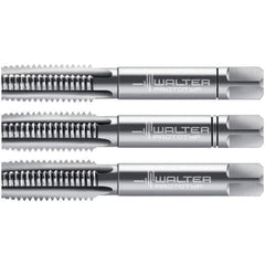 Walter-Prototyp - M12x1.75 Metric, 4 Flute, Modified Bottoming, Plug & Taper, Bright Finish, High Speed Steel Tap Set - Right Hand Cut, 75mm OAL, 63/64" Thread Length, 6H Class of Fit, Series 30060 - Best Tool & Supply