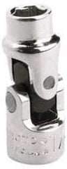 Proto - 1/4", 1/4" Drive, Standard Hand Socket - 6 Points, 1-25/64" OAL, Alloy Steel, Chrome Finish - Best Tool & Supply