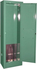 Securall Cabinets - 1 Door, Green Steel Standard Safety Cabinet for Flammable and Combustible Liquids - 44" High x 14" Wide x 9" Deep, Manual Closing Door, 3 Point Key Lock, D, E Cylinder Capacity - Best Tool & Supply