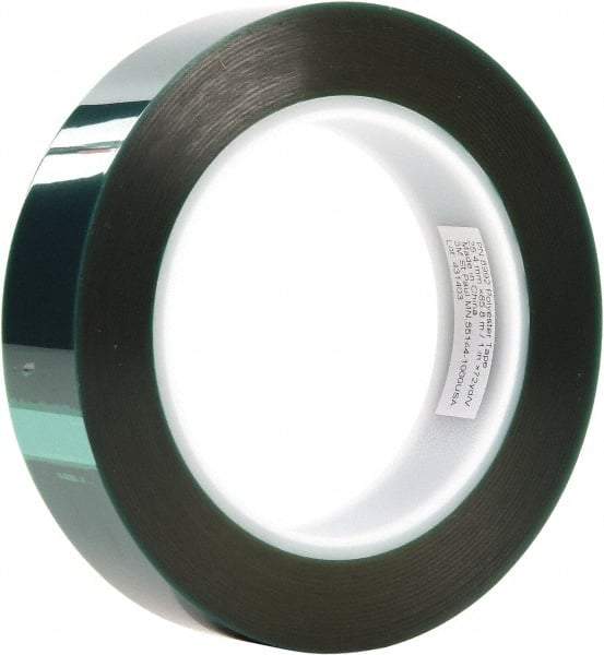 3M - 1-1/2" Wide x 72 Yd Long Green Polyester Film Masking Tape - Series 8992, 3.2 mil Thick - Best Tool & Supply