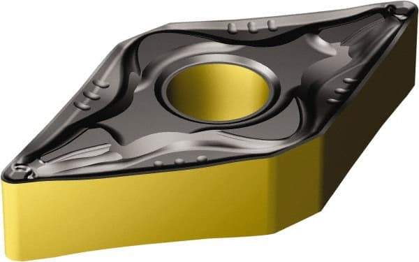 Sandvik Coromant - DNMG433 PM Grade 4315 Carbide Turning Insert - TiCN/Al2O3/TiN Finish, 55° Parallelogram, 1/2" Inscr Circle, 3/16" Thick, 3/64" Corner Radius - Best Tool & Supply