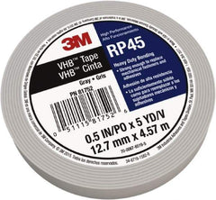 3M - 3/4" x 5 Yd Acrylic Adhesive Double Sided Tape - 0.04" Thick, Polyethylene Foam Liner, Series RP45 - Best Tool & Supply