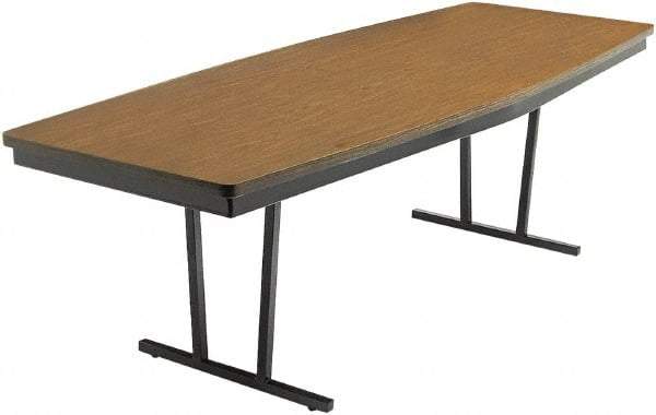 Barricks - 36" Long x 96" Wide x 30" High, Folding Table - Walnut & Black - Best Tool & Supply