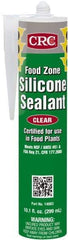 CRC - 10.1 oz Cartridge Clear Hydroxy-Terminated Polydimethylsiloxane/Silica Food Grade Silicone Sealant - -70 to 400°F Operating Temp, 60 min Tack Free Dry Time, 24 hr Full Cure Time - Best Tool & Supply