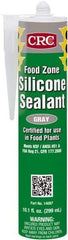 CRC - 10.1 oz Cartridge Gray Hydroxy-Terminated Polydimethylsiloxane/Silica Food Grade Silicone Sealant - -70 to 400°F Operating Temp, 60 min Tack Free Dry Time, 24 hr Full Cure Time - Best Tool & Supply