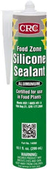 CRC - 10.1 oz Cartridge Silver Hydroxy-Terminated Polydimethylsiloxane/Silica Food Grade Silicone Sealant - -70 to 400°F Operating Temp, 60 min Tack Free Dry Time, 24 hr Full Cure Time - Best Tool & Supply