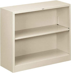 Hon - 2 Shelf, 29" High x 34-1/2" Wide Bookcase - 11-1/2" Deep, Steel, Light Gray - Best Tool & Supply