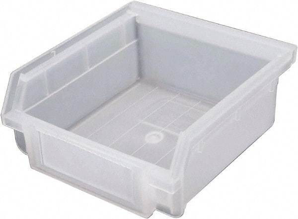 Triton - 6 Lb. Load Capacity, 4-3/8" Deep, Translucent Polyethylene Hopper Shelf Bin - 2" High x 4-3/16" Wide x 4-3/8" Long - Best Tool & Supply